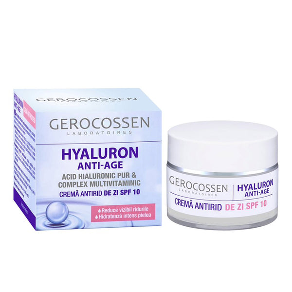 Crema antirid de zi SPF 10 Hyaluron Anti-Age 50 ml, Gerocossen
