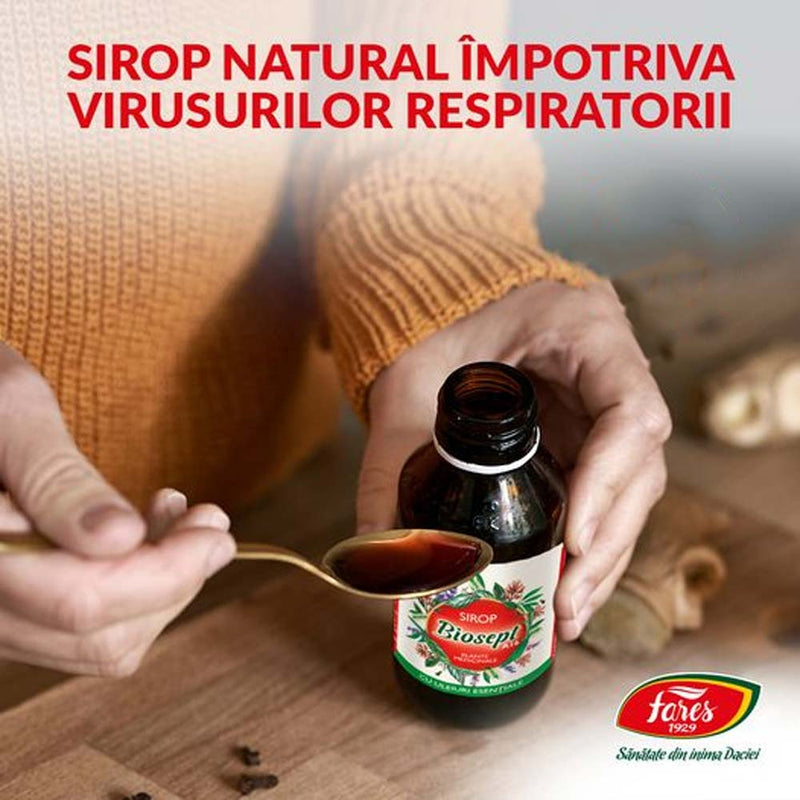 Biosept sirop miere si propolis, A13, 100 ml, Fares