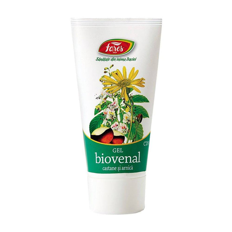 Gel Biovenal cu castene si arnica, gel varice, C29, 50 ml, Fares