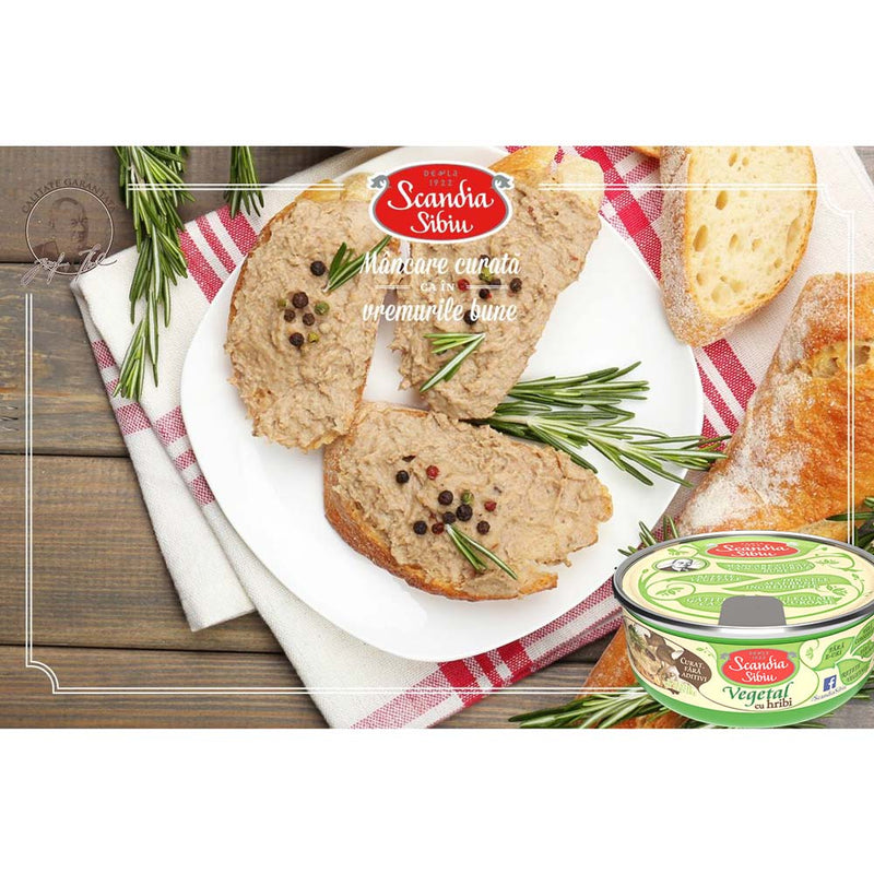 Pate vegetal cu hribi Scandia Sibiu - Delumani - Magazin Romanesc 